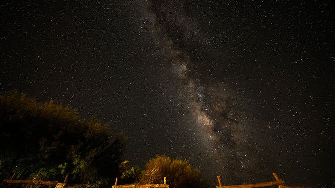 The Milky Way is seen from Lajitas, Texas, on August 15, 2026. 