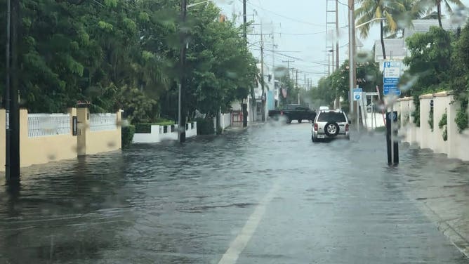 Widespread flooding in Key West, Florida.