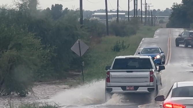 Flooding in Piedmont, Oklahoma, on Oct. 14, 2026.