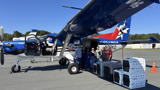 Crates being unloaded in North Carolina.