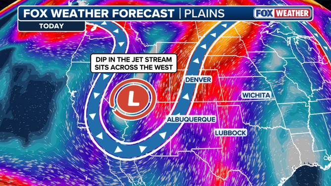 Plains rain set up