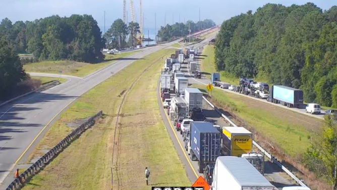 Massive pileup on I-95 highway in South Carolina.