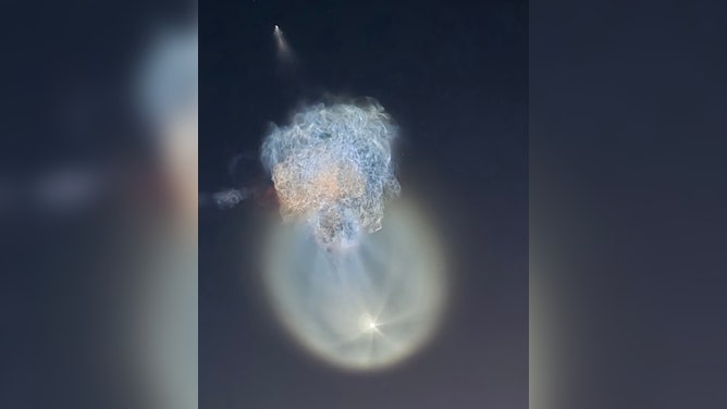 The SpaceX jellyfish from South Patrick Shores, Florida.