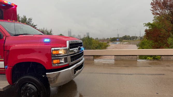 Oklahoma City firefighters responded to crashes and downed power lines due to heavy rain on Oct. 14, 2026.